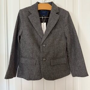 NWT Janie and Jack Boys Wool Herringbone Blazer